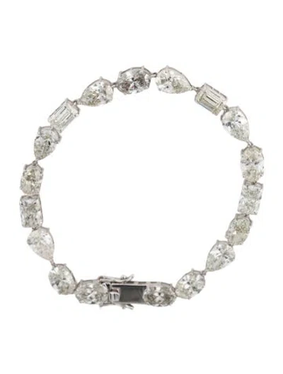 Pre-owned Bracelet 14k 19.07ctw Lab-grown Diamond Link , 6.25" In Multi