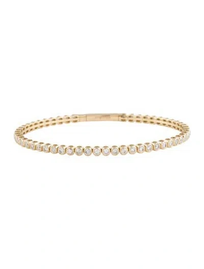 Pre-owned Bracelet 14k 1.90ctw Diamond Bangle , 6.75" In Multi