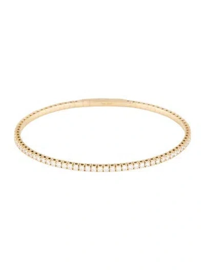 Pre-owned Bracelet 14k 1.90ctw Diamond Flex Bangle , 6.5" In Multi