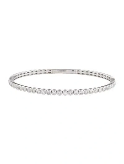Pre-owned Bracelet 14k 1.90ctw Diamond Flex Bangle , 6.75" In Multi