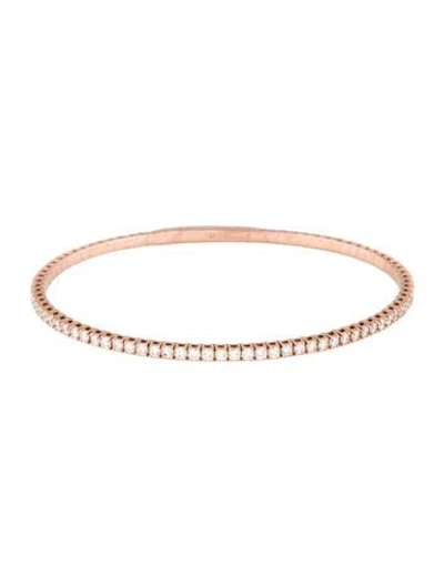 Pre-owned Bracelet 14k 1.90ctw Diamond Flexible Bangle, 6.5" In Multi