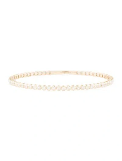 Pre-owned Bracelet 14k 1.90ctw Diamond Flexible Bangle , 6.75" In Multi