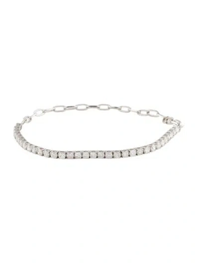 Pre-owned Bracelet 14k 1.90ctw Diamond Tennis , 6.5" In Multi