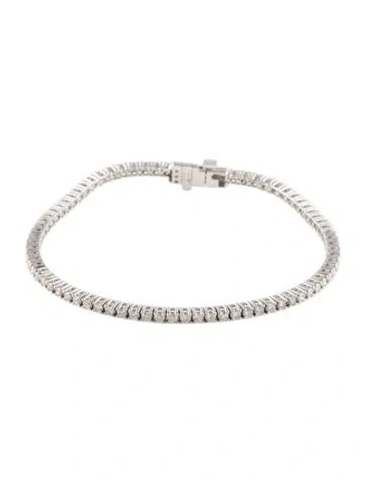Pre-owned Bracelet 14k 1.90ctw Diamond Tennis , 6.75" In Multi