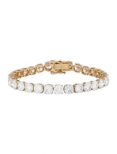Pre-owned Bracelet 14k 19.50ctw Lab-grown Diamond Tennis , 6.5" In Multi