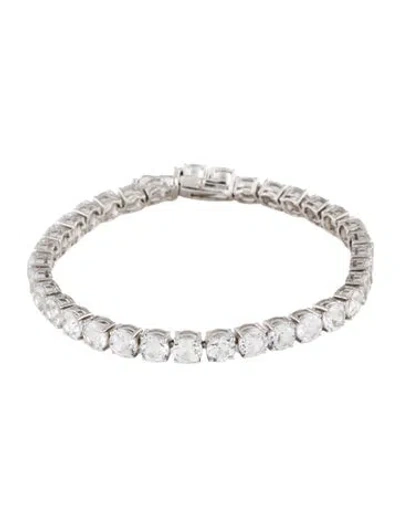 Pre-owned Bracelet 14k 19.72ctw Colorless Sapphire Tennis , 6.75" In Multi
