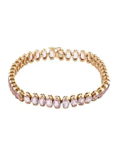 Pre-owned Bracelet 14k 19.74ctw Topaz Line , 7.25" In Multi