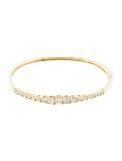 Pre-owned Bracelet 14k 2.00ctw Diamond Bangle , 6.75" In Multi