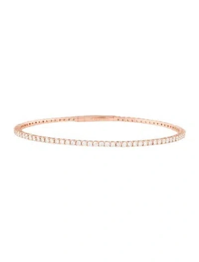 Pre-owned Bracelet 14k 2.00ctw Diamond Flexible Bangle , 6.75" In Multi