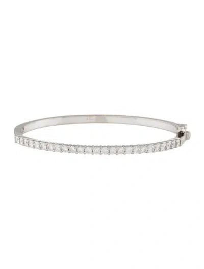 Pre-owned Bracelet 14k 2.00ctw Diamond Hinged Bangle, 6.75" In Multi