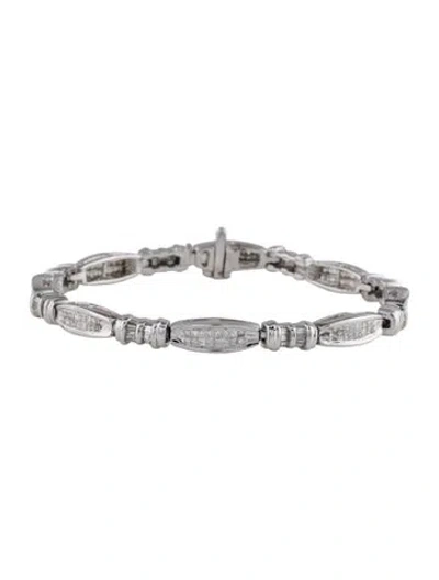 Pre-owned Bracelet 14k 2.00ctw Diamond Link , 7" In Multi