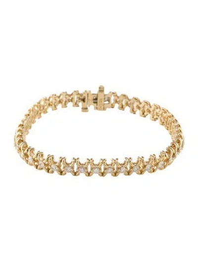 Pre-owned Bracelet 14k 2.00ctw Diamond Link Tennis Link , 6.25" In Multi