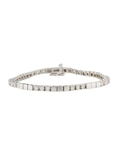 Pre-owned Bracelet 14k 2.00ctw Diamond Station , 7.25", 7.25" In Multi