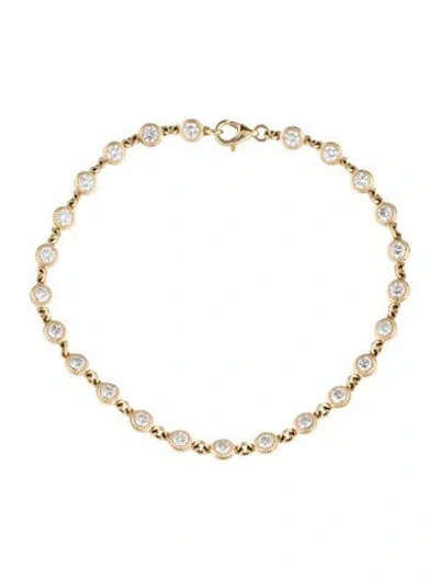 Pre-owned Bracelet 14k 2.00ctw Lab-grown Diamond Link , 7" In Multi
