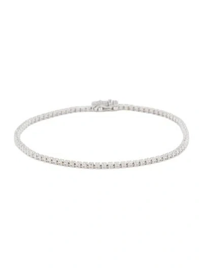 Pre-owned Bracelet 14k 2.00ctw Lab-grown Diamond Tennis , 7" In Multi