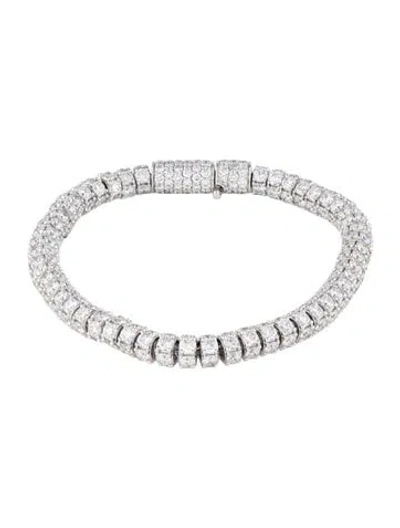 Pre-owned Bracelet 14k 20.12ctw Lab-grown Diamond Rondelle Tennis , 6.5" In Multi