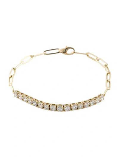 Pre-owned Bracelet 14k 2.01ctw Diamond Link , 7" In Multi