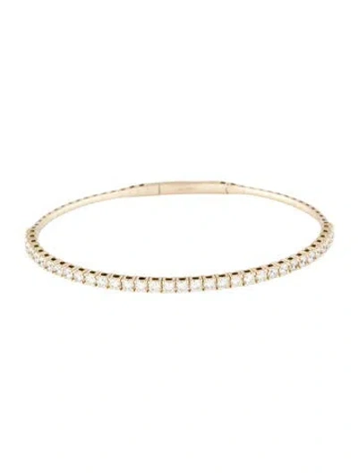 Pre-owned Bracelet 14k 2.04ctw Diamond Bangle , 6.5" In Multi