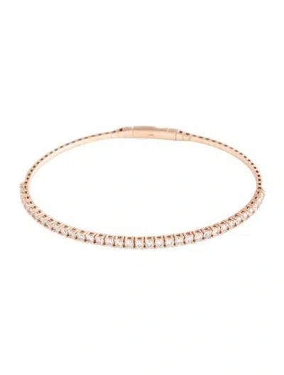 Pre-owned Bracelet 14k 2.04ctw Diamond Flexible Bangle , 7" In Multi