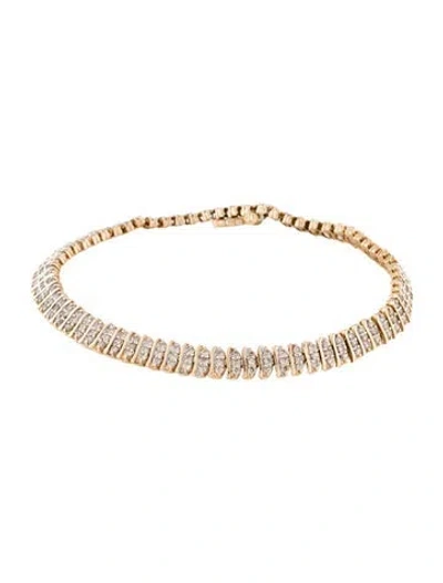 Pre-owned Bracelet 14k 2.04ctw Diamond Link , 7.25" In Multi