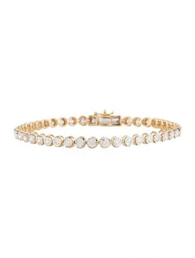 Pre-owned Bracelet 14k 2.04ctw Diamond Tennis , 7" In Multi