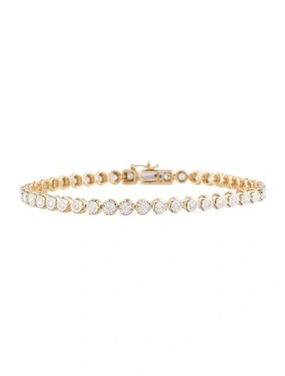 Pre-owned Bracelet 14k 2.04ctw Diamond Tennis , 7" In Multi