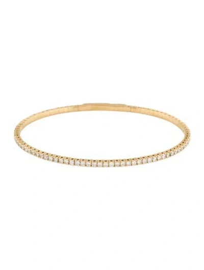Pre-owned Bracelet 14k 2.06ctw Diamond Flexible Bangle, 7" In Multi