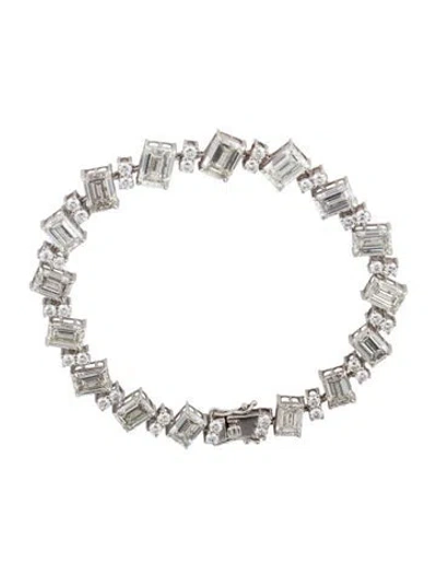 Pre-owned Bracelet 14k 20.77ctw Lab-grown Diamond Link , 7" In Multi