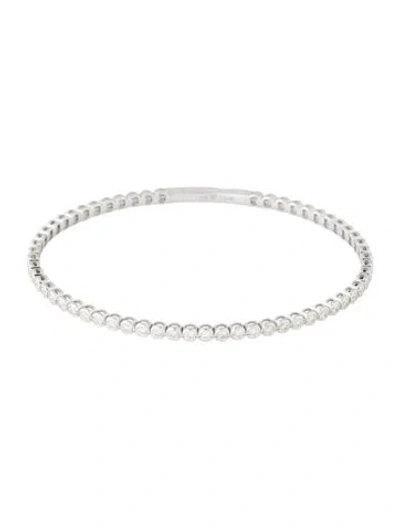Pre-owned Bracelet 14k 2.08ctw Diamond Flexible Bangle, 7" In Multi