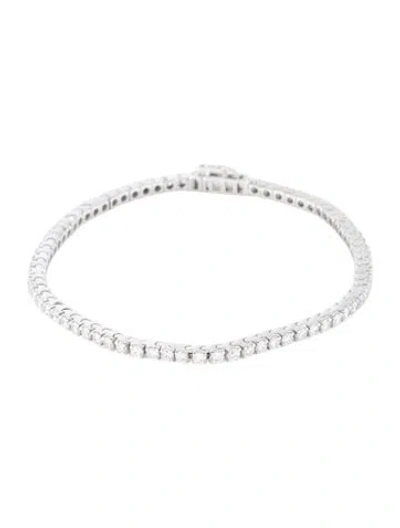 Pre-owned Bracelet 14k 2.08ctw Lab-grown Diamond Tennis Necklace, 6.25" In Multi