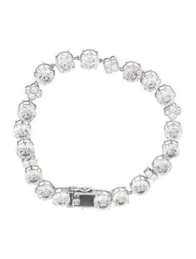 Pre-owned Bracelet 14k 20.94ctw Lab-grown Diamond Link , 6.75" In Multi