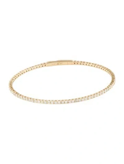 Pre-owned Bracelet 14k 2.11ctw Diamond Flex Bangle , 6.75" In Multi