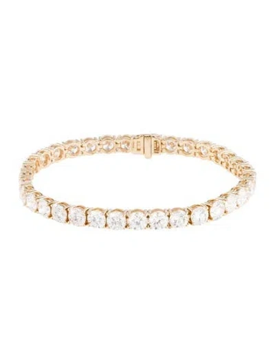 Pre-owned Bracelet 14k 21.24ctw Lab-grown Diamond Tennis , 7.25" In Multi