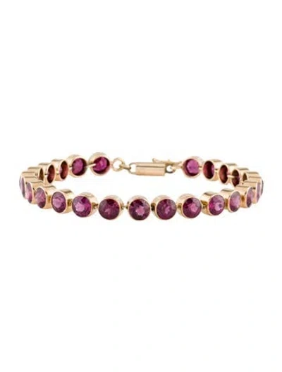 Pre-owned Bracelet 14k 22.00ctw Garnet , 7" In Multi