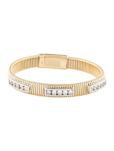 Pre-owned Bracelet 14k 2.20ctw Diamond Bangle , 6.25" In Multi