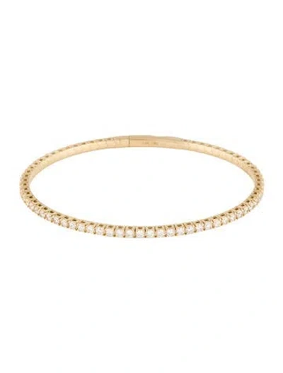 Pre-owned Bracelet 14k 2.20ctw Diamond Flex Bangle , 6.5" In Multi