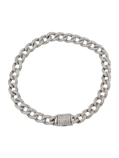 Pre-owned Bracelet 14k 2.23ctw Diamond Curb Link Chain , 8.5" In Multi