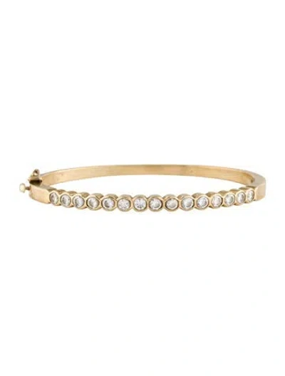 Pre-owned Bracelet 14k 2.25ctw Diamond Hinged Bangle , 6.75" In Multi