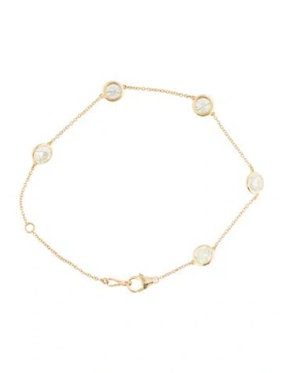 Pre-owned Bracelet 14k 2.25ctw Diamond Station , 7" In Multi