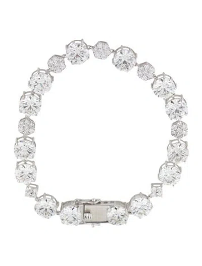 Pre-owned Bracelet 14k 22.64ctw Lab-grown Diamond Link , 7" In Multi
