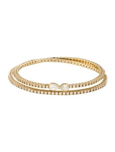 Pre-owned Bracelet 14k 2.27ctw Diamond Double Wrap , 7" In Multi