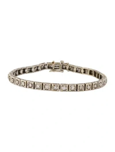 Pre-owned Bracelet 14k 2.27ctw Diamond Line , 7" In Multi