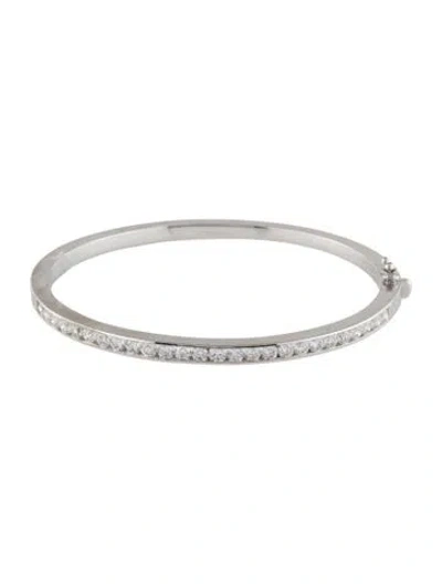 Pre-owned Bracelet 14k 2.29ctw Diamond Hinged Bangle , 6.75" In Multi