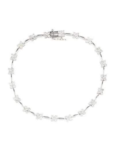 Pre-owned Bracelet 14k 2.30ctw Diamond Station , 7.5" In Multi