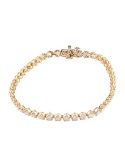 Pre-owned Bracelet 14k 2.30ctw Lab-grown Diamond Link , 7" In Multi
