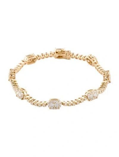 Pre-owned Bracelet 14k 2.33ctw Diamond Station , 6.75" In Multi