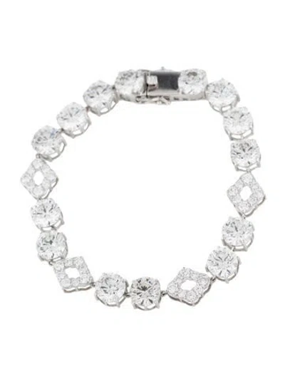 Pre-owned Bracelet 14k 23.42ctw Lab-grown Diamond Link , 6.75" In Multi