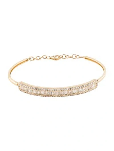 Pre-owned Bracelet 14k 2.35ctw Diamond Link Bangle , 6.75" In Multi