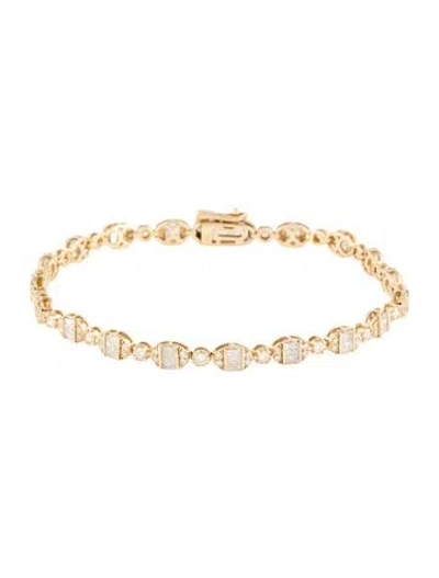Pre-owned Bracelet 14k 2.40ctw Diamond Link , 7" In Multi