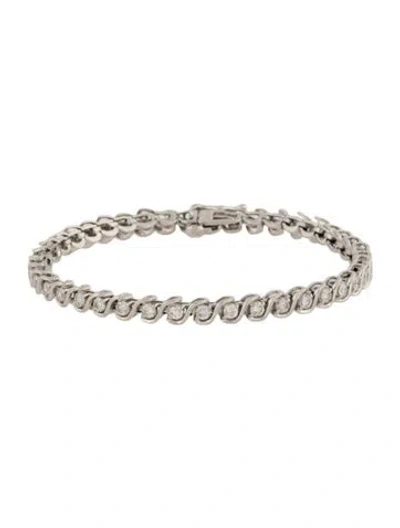 Pre-owned Bracelet 14k 2.40ctw Diamond Tennis , 6.5" In Multi